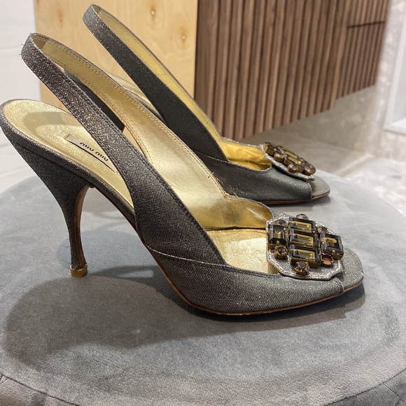 MIU MIU open toe heels - Picture 2 of 5